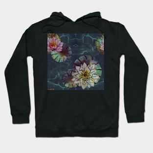 Lotus flowers Dark Blue Hoodie